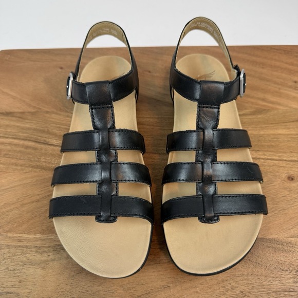 Dansko Shoes - New $130 Womens Dansko Janice Leather Black Sandals Size 39 US 8.5-9 M